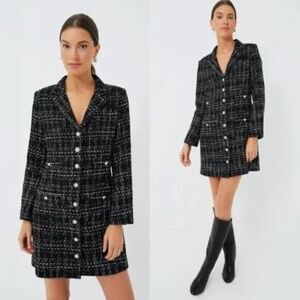 POMANDER PLACE x TUCKERNUCK | Tweed Stacie Long Sleeve Blazer Mini Dress |Size L